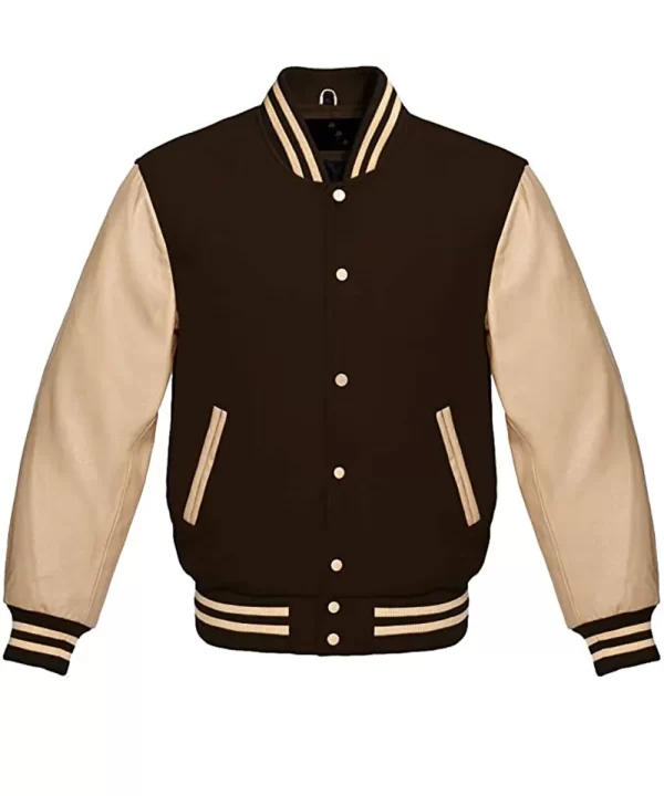 Wool Body, faux Leather Sleeves