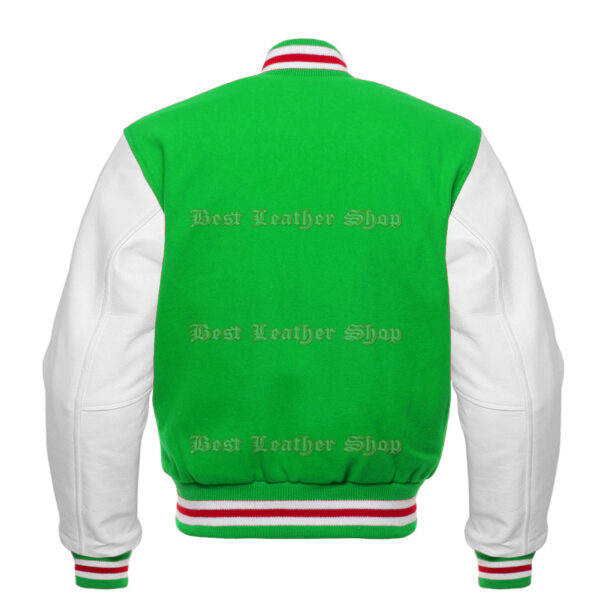 Wool Body, faux Leather Sleeves - Image 2